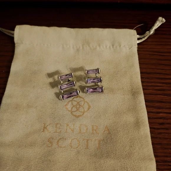 Kendra Scott rhodium silver ear climbers - Picture 2 of 3